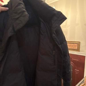 Patagonia women’s long coat with hood